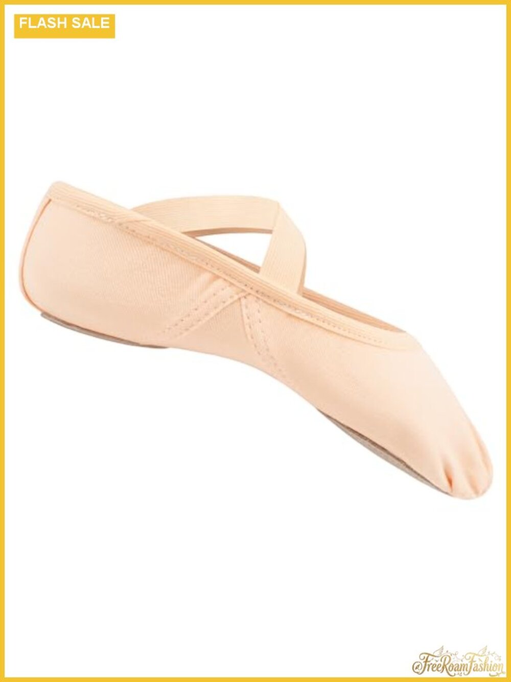 Stretch Canvas Ballet Slippers with Split Suede Soles - Women's Dance Flats